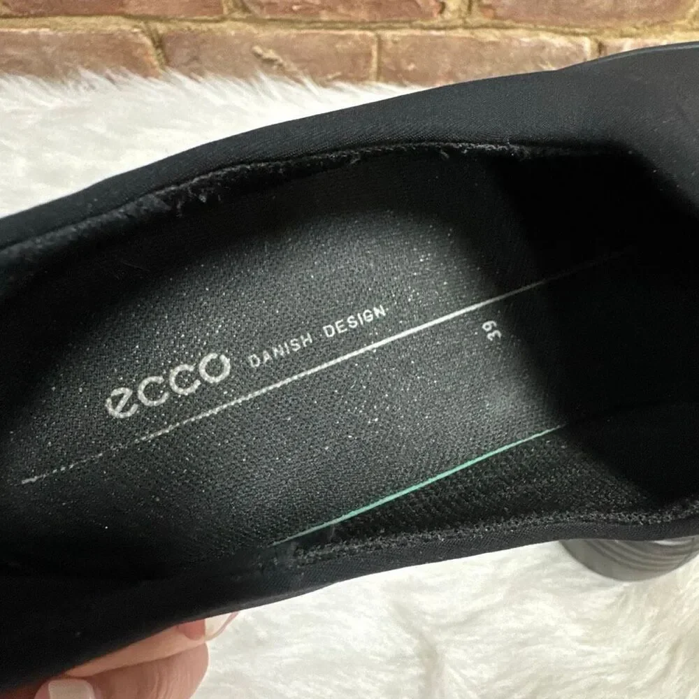 Ecco Women’s Black Danish Design Soft Comfort Wedge Shoe Size 39